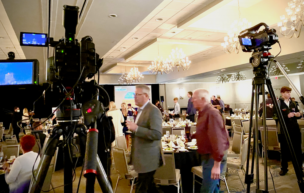 Corporate awards banquet  with two camera video production.